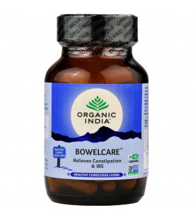 Bowelcare Organic India 60 kaps suplement diety Zespół Jelita Drażliwego & wrzody EU