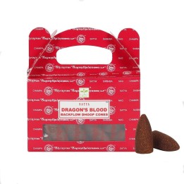 Kadzidła w stożkach Backflow Smocza Krew Dragon's Blood 75g 24szt Satya