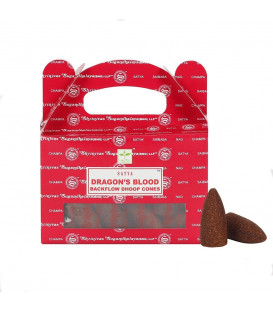 Kadzidła w stożkach Backflow Smocza Krew Dragon's Blood 75g 24szt Satya