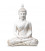 Figura Budda w Medytacji biały z Tajlandii 760g wys. 27,5 cm