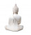 Figura Budda w Medytacji biały z Tajlandii 760g wys. 27,5 cm