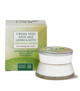 Krem do twarzy z dziką różą na dzień & noc Organic Anti Age 50 ml Bio Lady