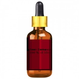 Olej różany czysty 100% Rose Damascena Oil 10ml bursztynowa szklana buteleczka z zakraplaczem