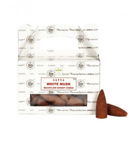 Satya White Musk Backflow Dhoop cones