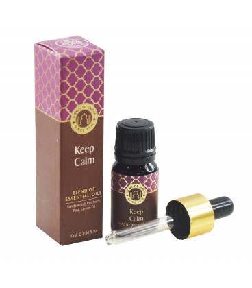 10 ml. Essential Oil Blend in Amber Glass Bottle with Keep Calm