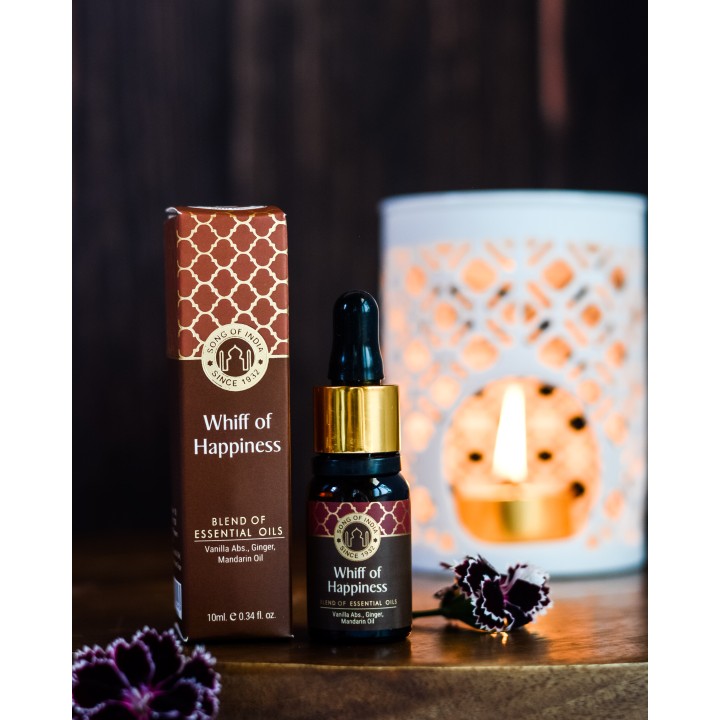 10 ml. Essential Oil Blend in Amber Glass Bottle with Whiff of Happiness