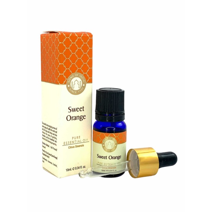 Olejek eteryczny z aplikatorem - Słodka Pomarańcza (Citrus sinensis), 10 ml. Luxurious Veda Song of India