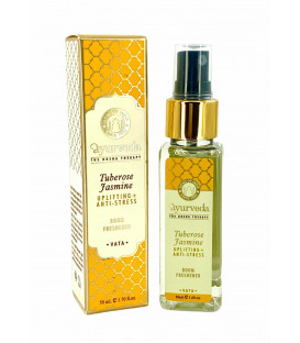 50 ml. Luxurious Veda Room Freshener in Square Bottle with Gold PumpTuberose Jasmine (Vata)