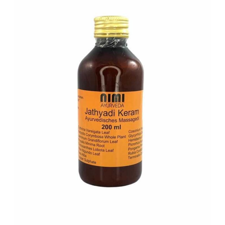 Ajurwedyjski olej do masażu Jathyadi KERAM Thailam 200 ml Nimi Ayurveda