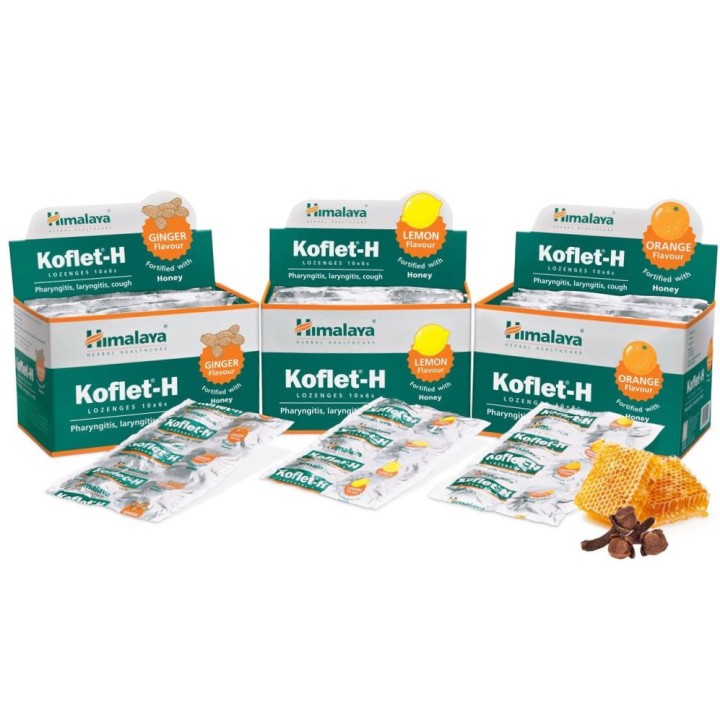 Koflet -H Pastylki do ssania o smaku cytrynowym, 2 x 6 sztuk Himalaya