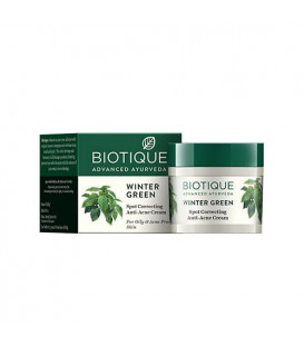 BIO Punktowy, kojący krem do skóry trądzikowej z wyciągiem z olejku wintergreen 15g BIOTIQUE