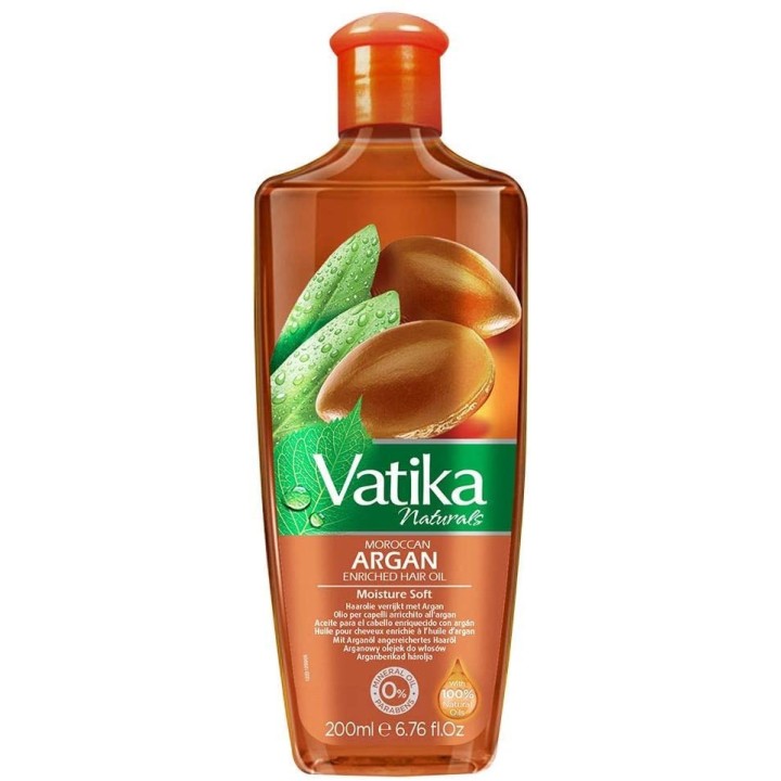 Arganowy Olejek do włosów 200ml Vatika Dabur - Włosy suche i potrzebujące odżywienia