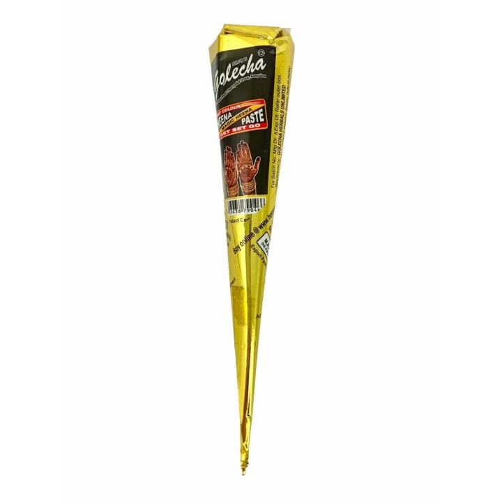 Henna Indyjska w Rożku - gotowa do aplikacji na ciało MEHANDI - kolor CZARNY, 25g. Golecha