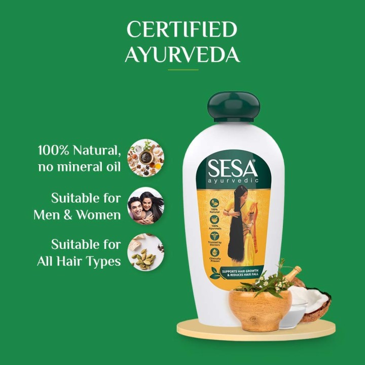 Olejek do włosów Sesa Ayurvedic Hair Oil 200ml - receptura na wypadające włosy - Nowa edycja