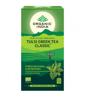 Herbata Tulsi Green Tea Organic India 25 torebek