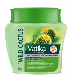 Maska do włosów Dziki Kaktus Multivitamin Hot Oil Vatika Dabur 500 ml włosy wypadające i łamliwe