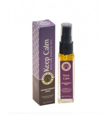 Spray do aromaterapii Uspokojenie Keep Calm Sandalwood Patchouli Pine Lemon oil 8 ml Song of India