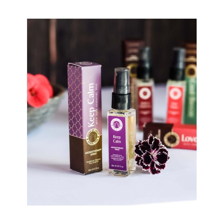 8 ml. Aromatherapy Spray in Square Bottle EORF8 Keep Calm