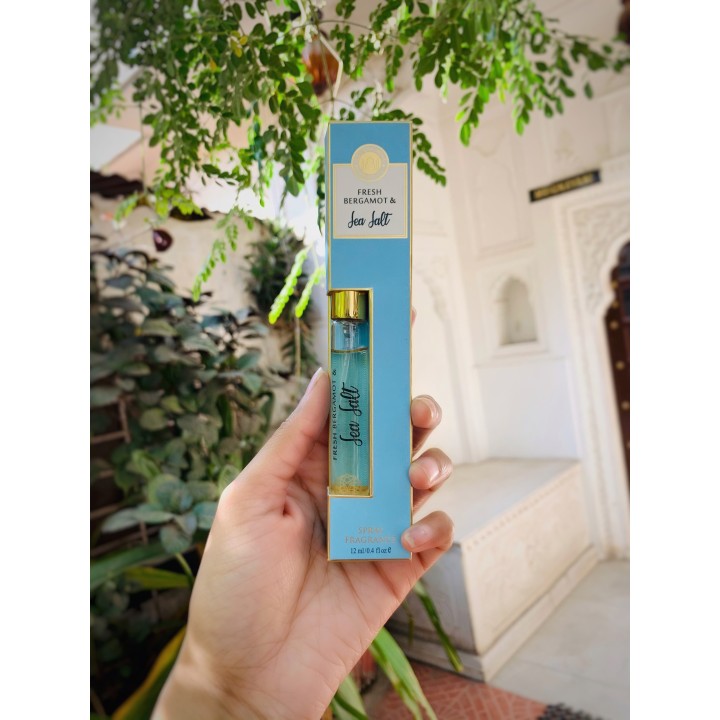 Woda perfumowana w sprayu, zapach - Sól morska & Świeża Bergamotka 12 ml. Song of India