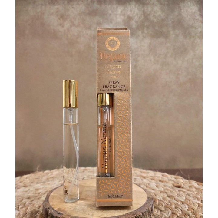 12 ml. Organic Goodness Fragrance Spray in Tubular Glass Bottle ORFS12 Nagpuri Narangi - Orange