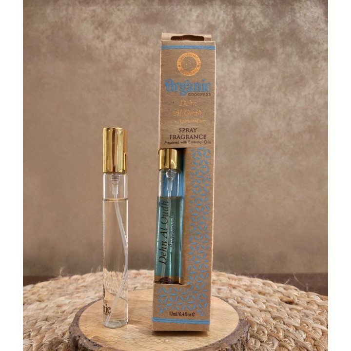 Spray zapachowy w szklanej butelce - Dehn Al Oudh - Agarwood - 12 ml. Organic Goodness