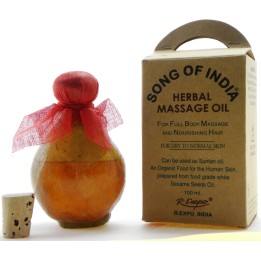 Ziołowy olej do masażu z aromatyczną esencją Ambry, Song of India, 100ml