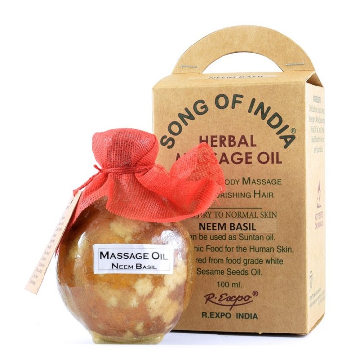 Ziołowy olej do masażu z aromatyczną esencją Ambry, Song of India, 100ml