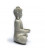 Meditation Buddha with candleholder grey colour  27 cm