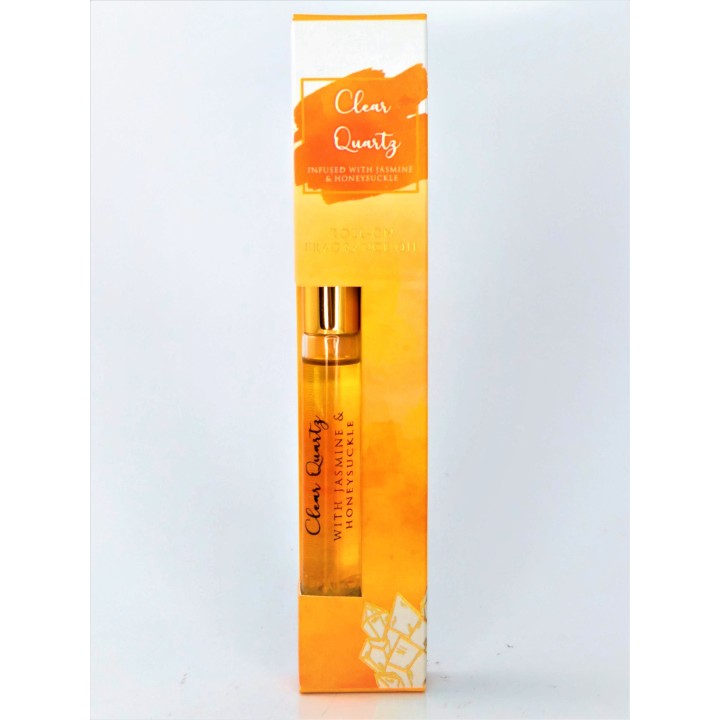 10 ml. Healing Stones Roll-On Perfume Oil in Tubular Glass Bottle HSRL10 Rock Crystal- Assorted