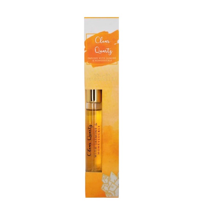 10 ml. Healing Stones Roll-On Perfume Oil in Tubular Glass Bottle HSRL10 Rock Crystal- Assorted