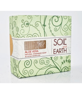 Ręcznie robione w Indiach mydło - ALOE VERA - 100% VEGAN. 125g. Soil & Earth