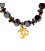 Hematite/garnet facet bracelet with ohm elastic -- 0.5cm 7cm