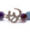 Mala/bracelet amethyst/ aventurine/rock crystal + ohm -- 0.8