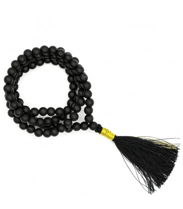 Mala Shungite AA jakość 108 koralików 0,6 cm + woreczek brokatowy