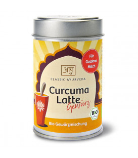 Organiczna mieszanka przypraw do mleka Bio Curcuma Latte (Golden Milk) 50g Classic Ayurveda
