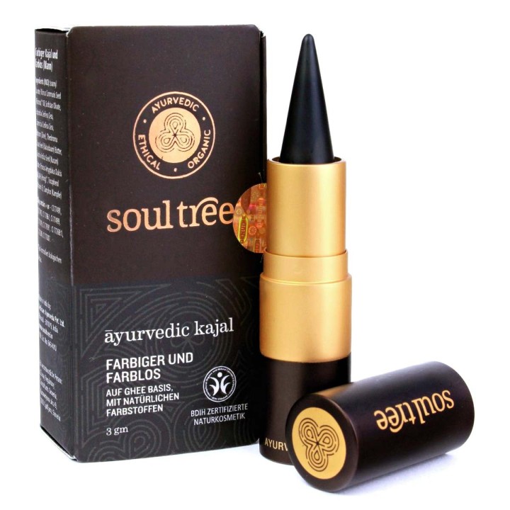 Kajal BIO kolor CZARNY 3 g SoulTree Ayurvedic BDIH certyfikat ekologiczności