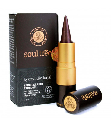 Kajal BIO kolor JASNY BRĄZ 3g SoulTree Ayurvedic BDIH certyfikat ekologiczności