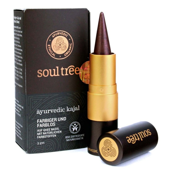 Kajal BIO kolor JASNY BRĄZ 3g SoulTree Ayurvedic BDIH certyfikat ekologiczności