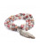 Mala rhodonite/ grey quartz + feather 0.8cm