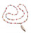 Mala rhodonite/ grey quartz + feather 0.8cm