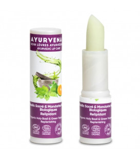 BIO Balsam do Ust, Święta Bazylia & Mandarynka, Lip balm 3.5g Ajurvenat