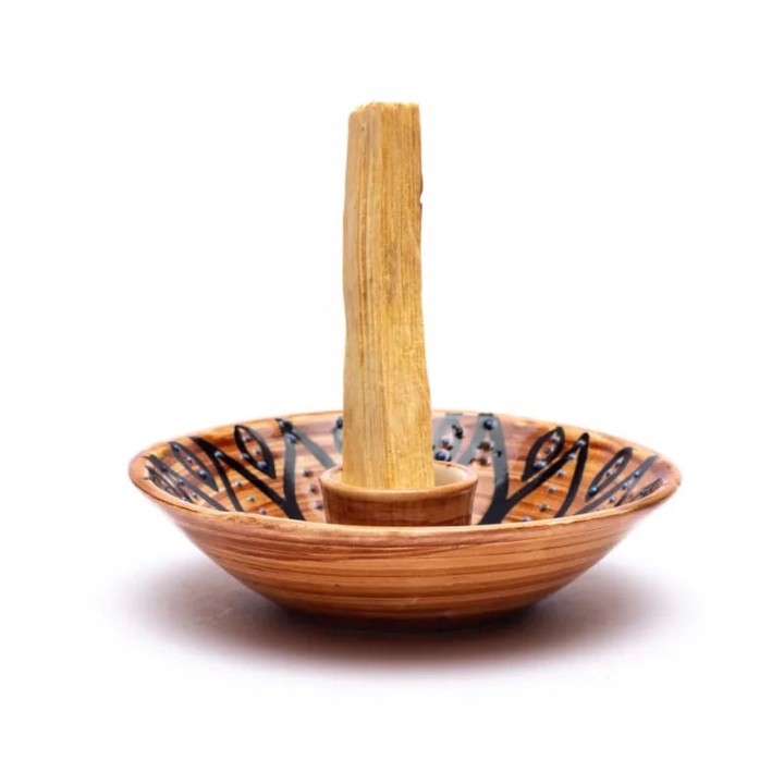 Palo santo incense burner brown 12.5x3.5 cm 160g