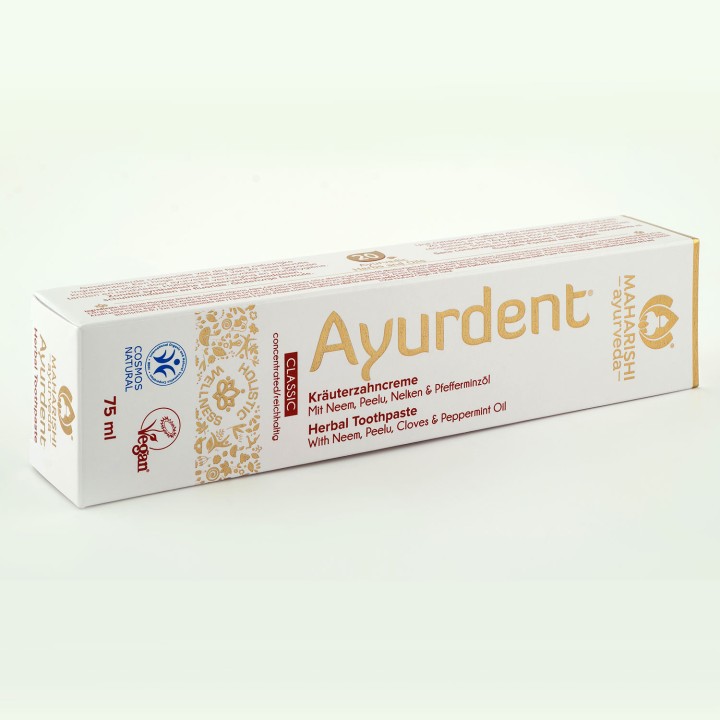 Pasta do zębów MOCNA Ayurdent Classic z neem miętą i goździkiem 75 ml PREMIUM Maharishi Ayurveda