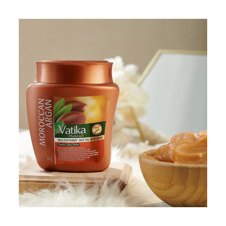 Maska do włosów ARGAN - włosy suche i trudne w układaniu, 500g. Vatika Naturals Dabur