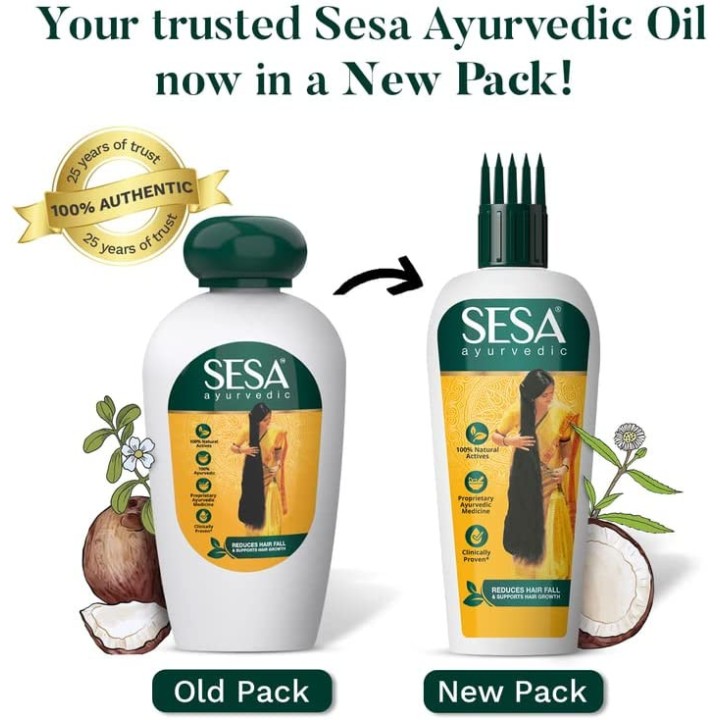 Olejek do włosów Sesa Ayurvedic Hair Oil 200ml receptura na wypadające włosy Nowa edycja