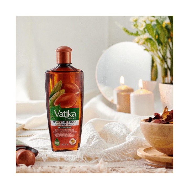 Arganowy Olejek do włosów 200ml Vatika Dabur Włosy suche i potrzebujące odżywienia