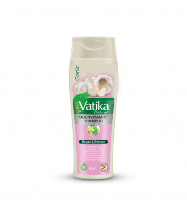 Szampon Czosnkowy z Henną Multivitamin 200ml Vatika Dabur - Wzmacniający, Włosy Łamliwe i Wypadające