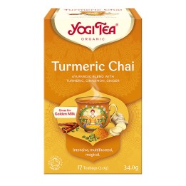 Herbata Ajurwedyjska KURKUMA CHAI Herbata BIO 17 torebek Yogi Tea