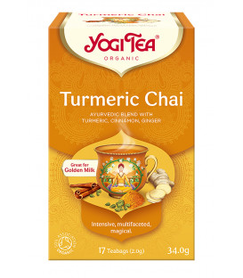 Herbata Ajurwedyjska KURKUMA CHAI Herbata BIO 17 torebek Yogi Tea