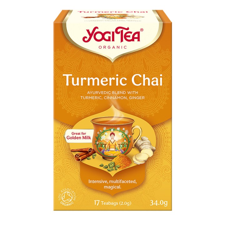 Herbata Ajurwedyjska KURKUMA CHAI Herbata BIO 17 torebek Yogi Tea